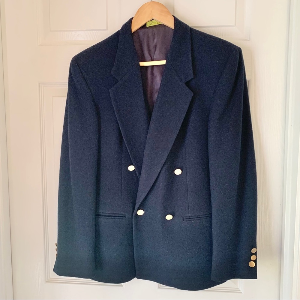 Vintage Bristol County Double Breasted Wool Blazer Coat